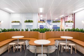 Infosys HR lounge with seating and plants