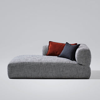 Chaisecornermodule gray chaise lounge with pillows