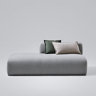 Chaisemodule grey modern chaise lounge with pillows