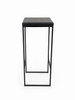 Black powder coat barstool back timber seat