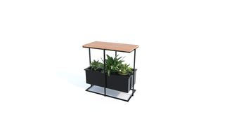 1000 Islands Console Table with Planter & Wood Top