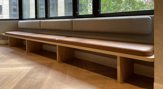 Custom banquettes at 50 Pitt St