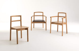 Didier Fable oak chair collection, chair options