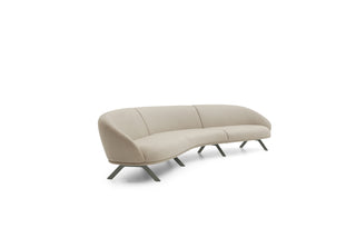 Beige sofa on a white background