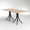 Modern rectangular dining table with black legs