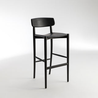 Black bar stool on a white background