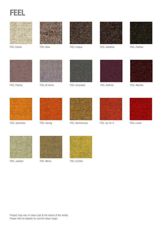 Fabric swatches for FEEL collection