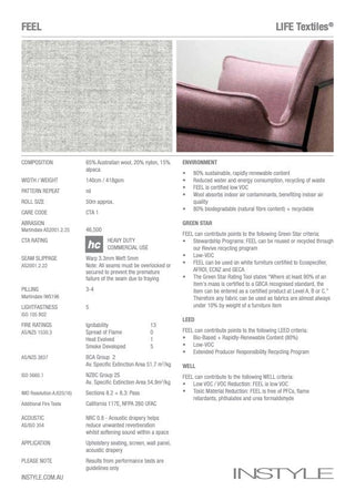 Gray fabric swatch & pink chair detail