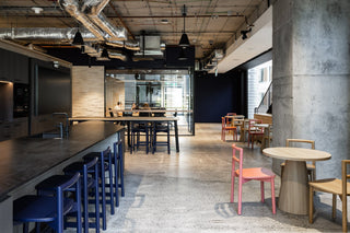 GEYER 201 George office interior with cafe seating.