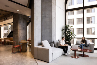GEYER 201 George St. office lounge with people and modern design