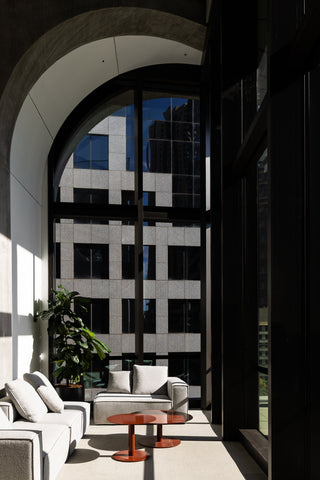 Geyer 201 George St interior with seating and city views