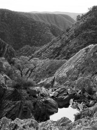 Genevieve Ginty's Tia Falls landscape, black and white photography