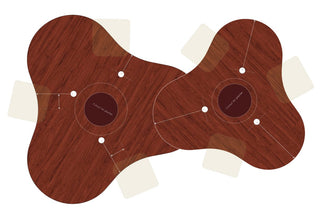 Hassell Cloud Tables - Wood grain design