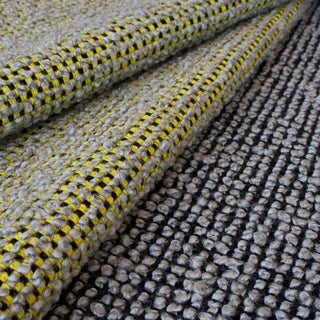 Chunky Ice Rock fabric with yellow accents.