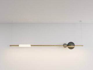 ILANEL Comet-02 hanging light fixture with spheres and bar design