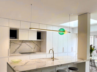 ILANEL Comet Elsternwick kitchen with modern light fixture