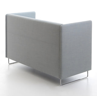 MONAHIGH_20 modern gray sofa with chrome legs