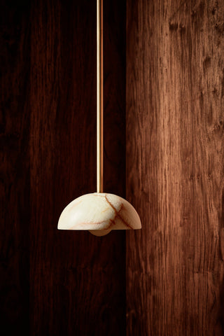 Marz Designs Aurelia Jade Onyx Brass Pendant Light
