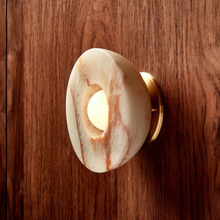 Marz Designs Aurelia Sconce in Jade Onyx and Brass