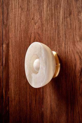 Marz Designs Aurelia Sconce White Onyx Brass wall light