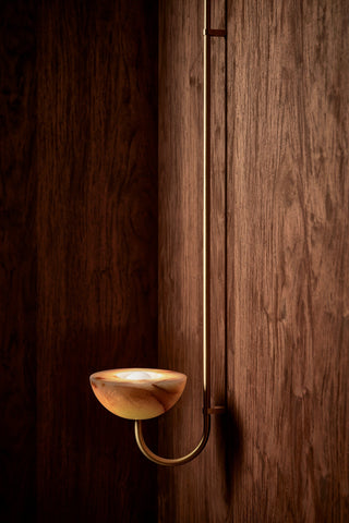 Marz Designs Aurelia Jade Onyx Brass Wall Light, ON