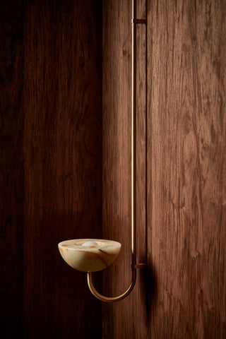 Marz Designs Aurelia Wall Light in Jade Onyx and Brass