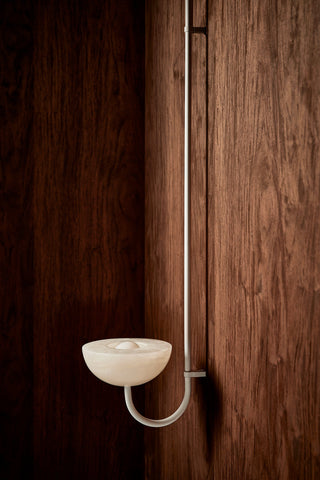 Marz Designs Aurelia Wall Light in White Onyx and Satin Finish