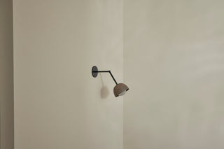 Marz Designs Terra articulating wall sconce, brushed black.