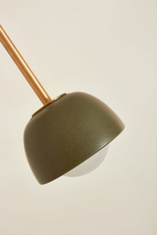 Marz Designs Terra articulating olive brass lamp detail