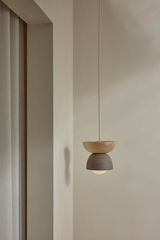 Marz Designs Terra Pendant Light in Clay Ash White
