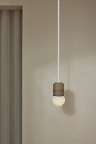 Marz Designs Terra 1 pendant light, clay, opal.