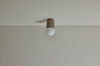 Marz Designs Terra-1 surface sconce in clay with frosted globe