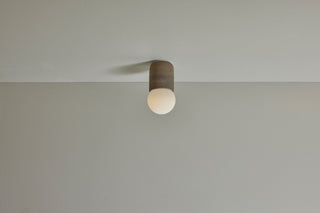 Marz Designs Terra 1 Sconce, Clay, White Satin, frosted light
