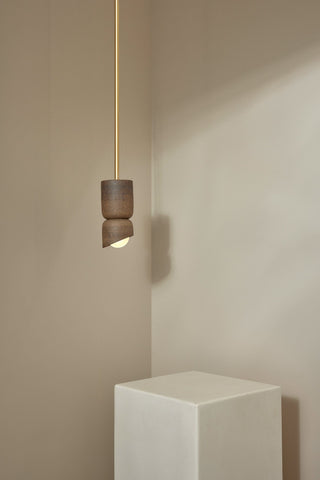 Marz Designs Terra 1.5 Pendant in Clay & Brass