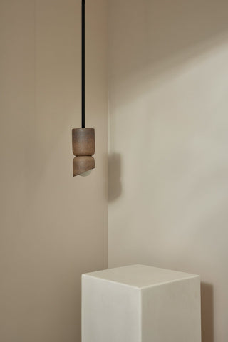 Marz Designs Terra 1.5 pendant light, clay, brushed black, frosted glass