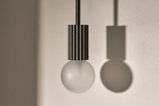 Marz Designs Attalos 95 pendant light detail, brushed black finish