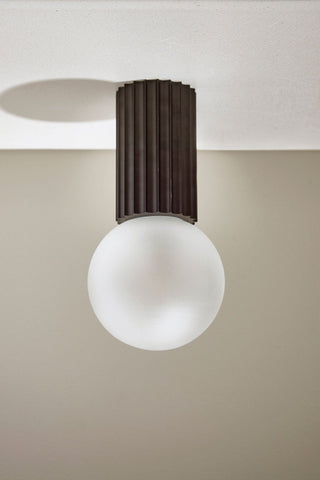Marz Designs Attalos Ceiling Clip light, brushed black, off, portrait