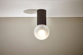 Marz Designs Attalos ceiling light, brushed black, landscape view.