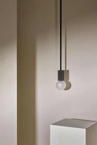 Marz Designs Attalos Pendant 95, Brushed Black, Off-Portrait