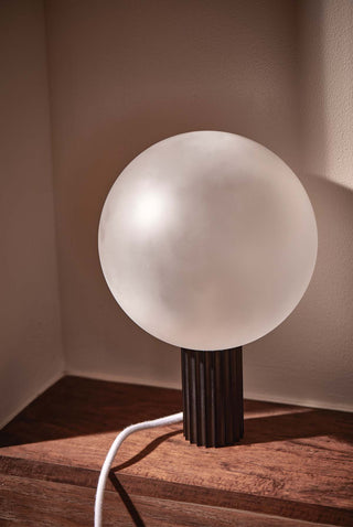 Marz Designs Attalos Table Lamp in Brushed Black, detail.