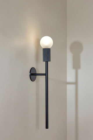 Marz Designs Attalos Wall Sconce - Brushed Black, Portrait