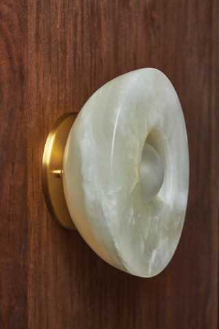 Marz Designs Aurelia Sconce - White Onyx & Brass Detail