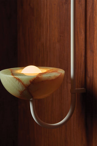 Marz Designs Aurelia Jade Onyx wall light detail
