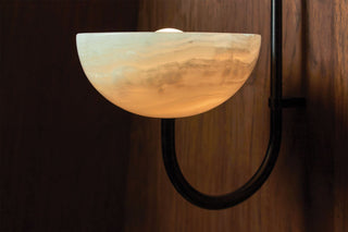 Marz Designs Aurelia Wall Light - White Onyx & Brushed Black detail