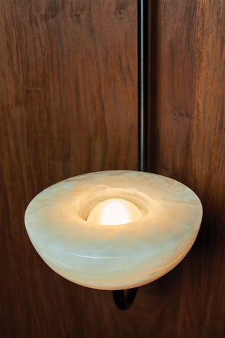 Marz Designs Aurelia Wall Light in White Onyx - Detail