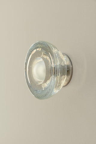 Marz Designs Aurelia Cast Glass Sconce, Brushed Nickel
