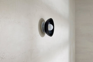 Marz Designs Selene Blackened Ash Sconce (side view, off)
