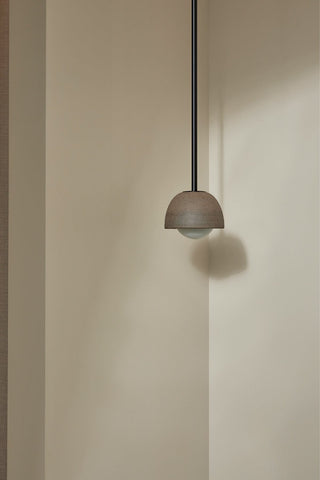 Marz Designs Terra 0 pendant light, clay, black, opal, portrait