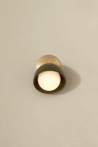 Marz Designs Terra 0 olive brass articulating wall sconce