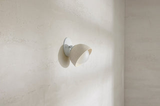 Marz Designs Terra0 white articulating wall sconce, vanilla bean